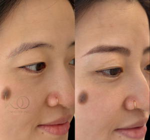 Fine hair stroke eyebrow tattoo natural finish